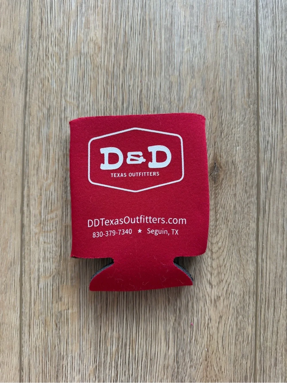 D&D Texas Outfitters Red Can Cooler Koozie
